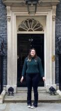 Hannah Lloyd outside No 10