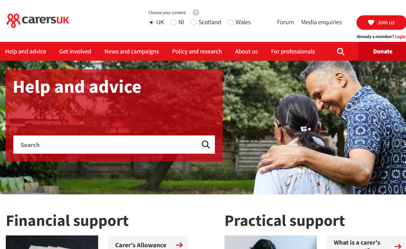 Carers UK – help and advice